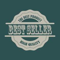 bestseller vintage logo. kan worden gebruikt voor logo's, pictogrammen, sjablonen, emblemen, labels, borden. vector