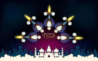 india diwali nacht festival van vector. vector