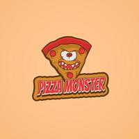 stevige en aantrekkelijke pizza monster vector eps10.