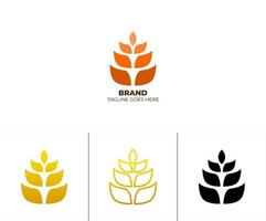 logo-sjablonen, symbolen en illustraties met korrelvorm. dit logo is voor landbouwbedrijf vector