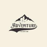 logo berg reizen avontuur vintage ontwerp vector pictogram illustratie grafisch creatief idee