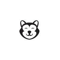 Siberische husky hond silluette logo pictogram symbool vector illustratie ontwerp