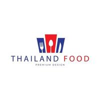 thailand eten restaurant traditioneel logo vector symbool pictogram illustratie ontwerpsjabloon