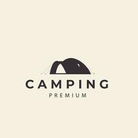 camping tent avontuur verkenner logo vector pictogram symbool illustratie ontwerp