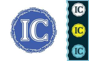 ic brief nieuw logo en pictogram ontwerpsjabloon vector