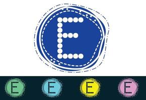 e letter nieuw logo en pictogramontwerp vector