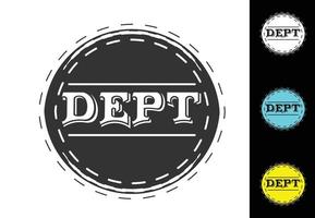 dept brief nieuw logo en pictogram ontwerpsjabloon vector