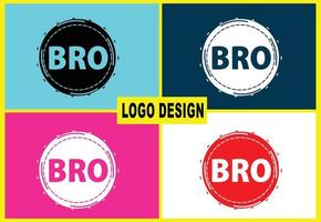 bro brief nieuw logo en pictogram ontwerpsjabloon vector