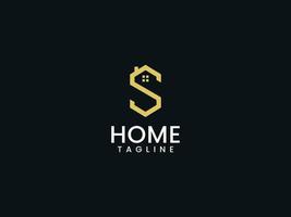 letter s onroerend goed logo sjabloon, huis en letter s concept vector