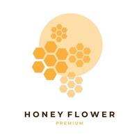 gezonde honing bloem vector illustratie logo