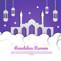 ramadhan achtergrond papercut vector