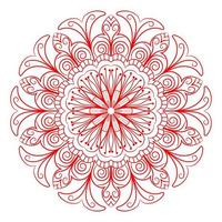 mandalapatroon voor het kleuren van de boekpagina. ronde mandala met bloemenstijl. vector