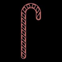 neon candy cane rode kleur vector illustratie vlakke stijl afbeelding