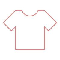 neon t-shirt rode kleur vector illustratie afbeelding vlakke stijl