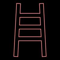 neon ladder rode kleur vector illustratie vlakke stijl afbeelding