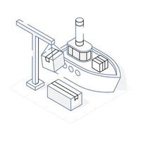 een isometrisch overzichtspictogram van bezorgdiensten vector