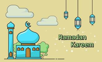ramadan kareem tekenfilm vector