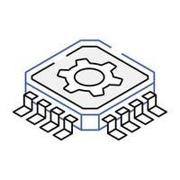 elektrotechnisch pictogram in isometrisch ontwerp vector