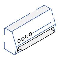 airconditioner vector in isometrisch ontwerp