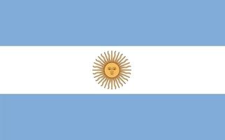 vlag van argentina.officiële verhoudingsdimensie en kleuren. vector illustratie