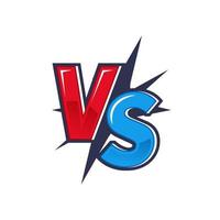 versus logo's. conflictbestrijdingsillustratie met cartooneffect vector