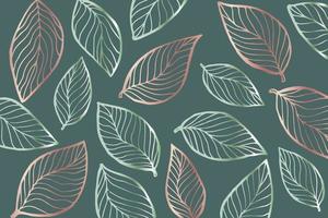 metallic roze en groen blad achtergrond, vectorillustratie. vector