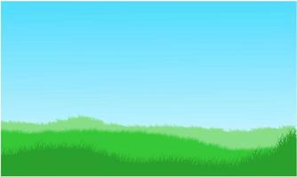 grasheuvel, grasland, grasveld en lucht vector
