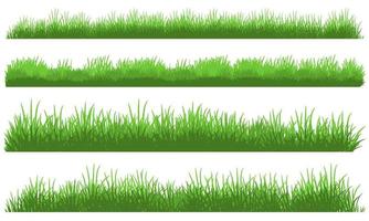 groene graslaag, grasgrens veld vector tekening