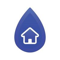 huis water gradiënt logo ontwerp sjabloon pictogram vector