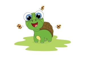 schattige schildpad dierlijke cartoon afbeelding vector