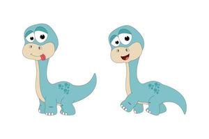 schattige dinosaurus dier cartoon afbeelding vector