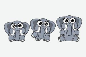 schattige olifant dieren cartoon afbeelding vector