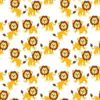 schattig leeuw dier cartoon patroon vector