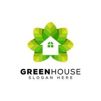 modern groen huis logo, natuur huis logo sjabloon vector