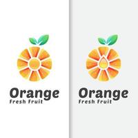 moderne fruit oranje logo ontwerp vector sjabloon