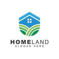 modern huis land landbouw logo, boerderij logo vector ontwerpsjabloon
