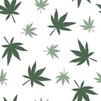 marihuana blad naadloze patroon, hand tekenen vectorillustratie. vector