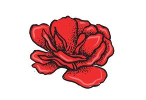 roze bloem, hand getekende illustratie, vector. vector