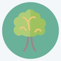 pictogram boom. geschikt voor tuinsymbool. vlakke stijl. eenvoudig ontwerp bewerkbaar. ontwerp sjabloon vector. eenvoudige symboolillustratie vector