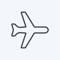 pictogram vliegtuigmodus. geschikt voor mobiele apps symbool. lijn stijl. eenvoudig ontwerp bewerkbaar. ontwerp sjabloon vector. eenvoudige symboolillustratie vector