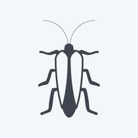 icoon bug ii. geschikt voor dier symbool. glyph-stijl. eenvoudig ontwerp bewerkbaar. ontwerp sjabloon vector. eenvoudige symboolillustratie vector