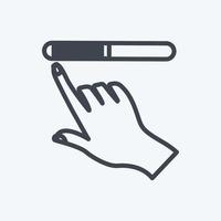 icoon nagelvijler. geschikt voor schoonheidsverzorging symbool. lijn stijl. eenvoudig ontwerp bewerkbaar. ontwerp sjabloon vector. eenvoudige symboolillustratie vector