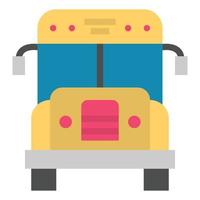 schoolbus platte pictogram vectorillustratie vector