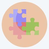 icoon puzzels. geschikt voor het programmeren van symbool. vlakke stijl. eenvoudig ontwerp bewerkbaar. ontwerp sjabloon vector. eenvoudige symboolillustratie vector