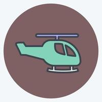 pictogram helikopter. geschikt voor speelgoedsymbool. kleur partner stijl. eenvoudig ontwerp bewerkbaar. ontwerp sjabloon vector. eenvoudige symboolillustratie vector