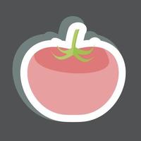 sticker tomaat. geschikt voor fruit en groenten symbool. eenvoudig ontwerp bewerkbaar. ontwerp sjabloon vector. eenvoudige symboolillustratie vector