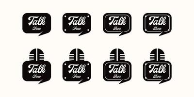 talkshow logo collectie, logo inspiratie vector