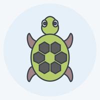 pictogram schildpad. geschikt voor dier symbool. kleur partner stijl. eenvoudig ontwerp bewerkbaar. ontwerp sjabloon vector. eenvoudige symboolillustratie vector