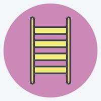 pictogram ladder. geschikt voor tuinsymbool. kleur partner stijl. eenvoudig ontwerp bewerkbaar. ontwerp sjabloon vector. eenvoudige symboolillustratie vector