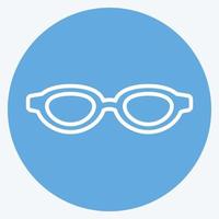pictogram zonnebril. geschikt voor mannen accessoires symbool. blauwe ogen stijl. eenvoudig ontwerp bewerkbaar. ontwerp sjabloon vector. eenvoudige symboolillustratie vector
